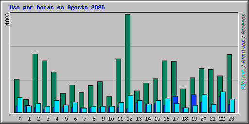 Uso por horas en Agosto 2026